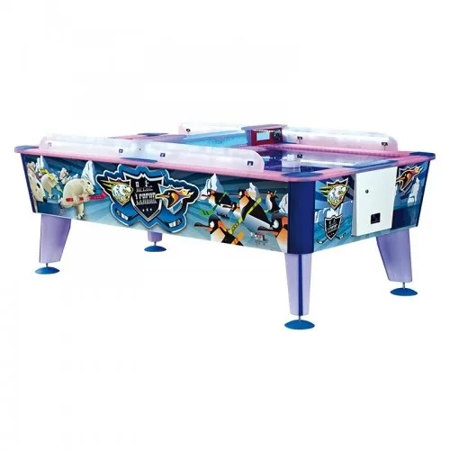 Tavolo da air hockey professionale con grafica colorata